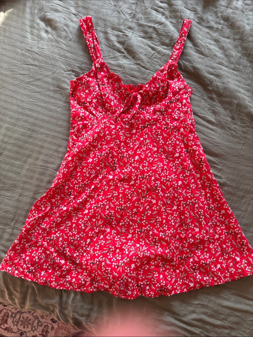 miami Red Floral Mini Dress